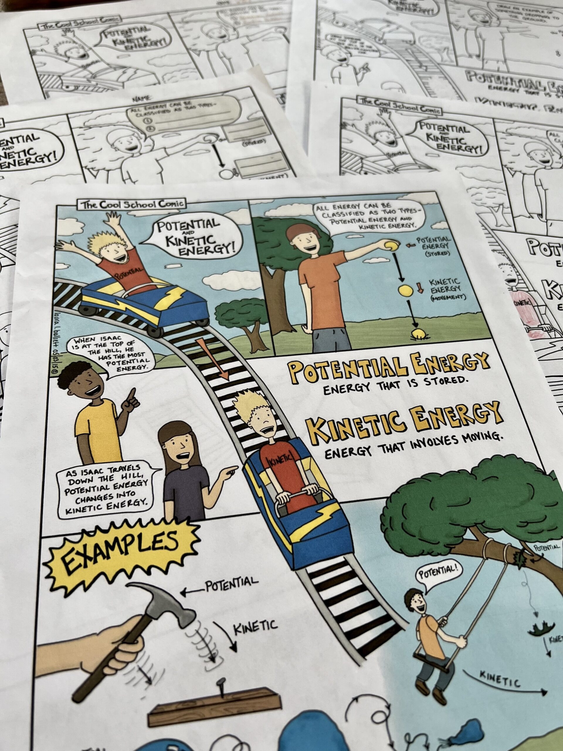 Potential and Kinetic Energy Doodle Notes Activity