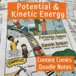 Potential and Kinetic Energy Comic and Doodle Notes Image