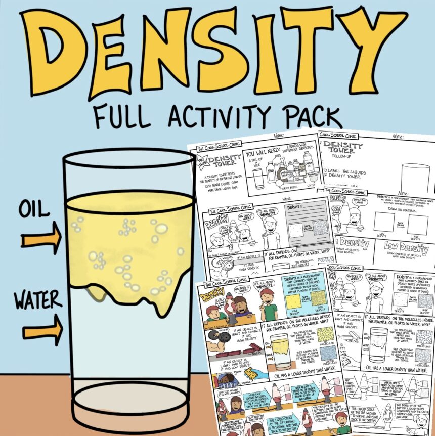 Density Lesson and Lab Cool School Comics