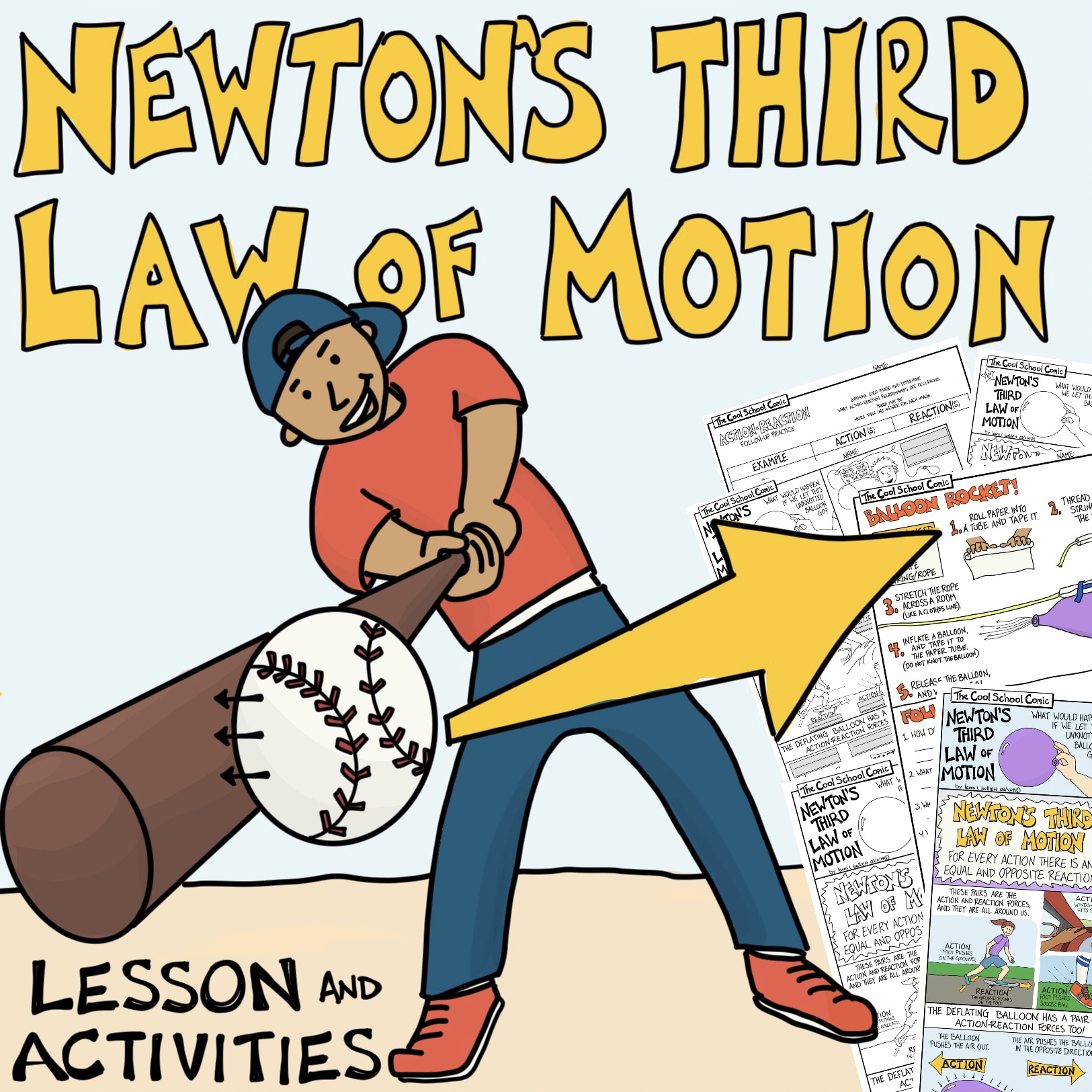 Newton's Third Law of Motion - Cool School Comics