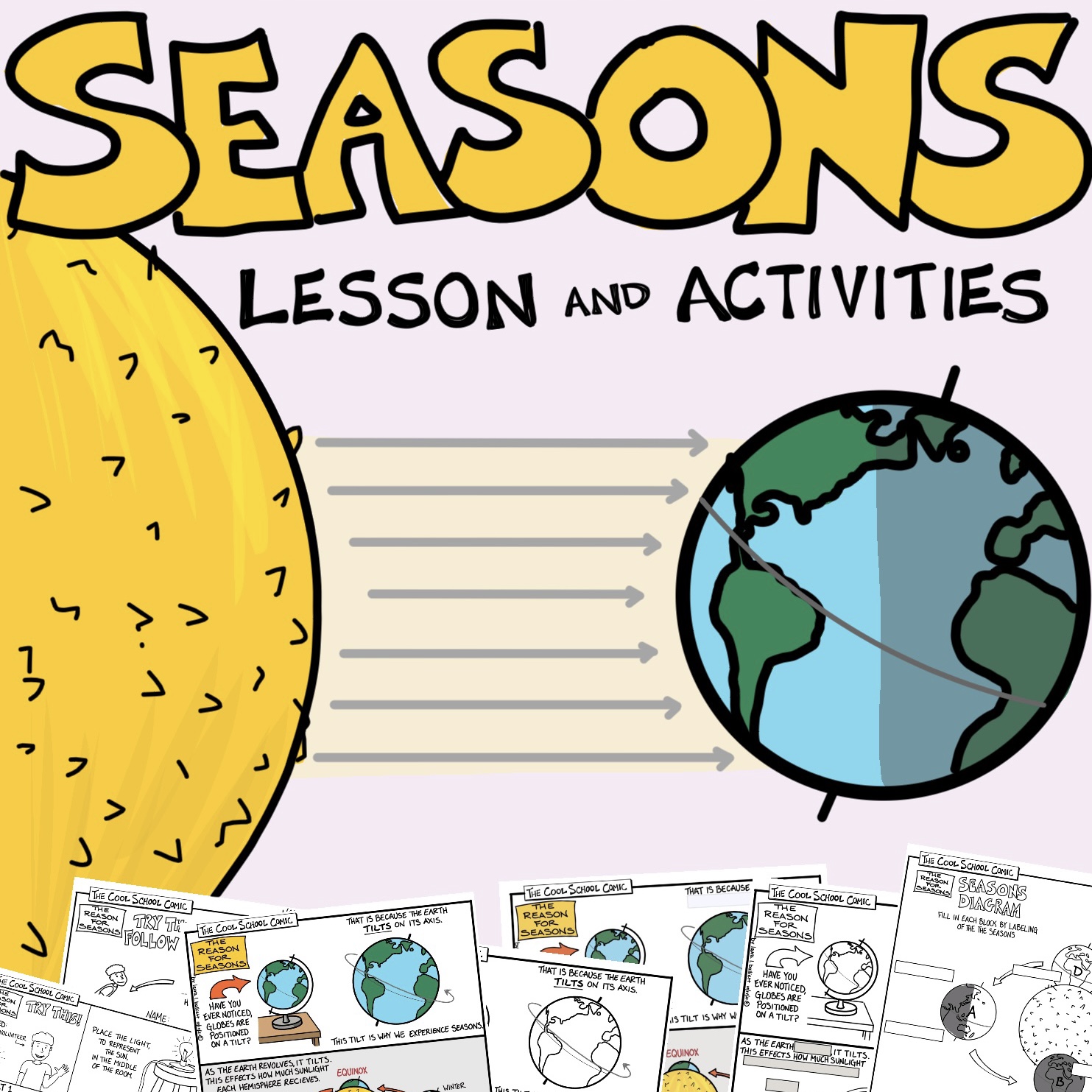Seasons Diagram Lesson and Activity Plan Cool School Comics