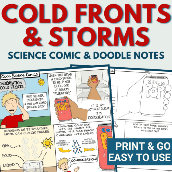Weather Comic Style Air Masses, Weather Fronts, and Condensation Comic - Cool School Comics