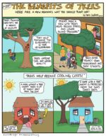 Image of the Earth Day comic about trees
