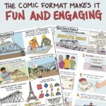 Image of two comics and an explanation about how comics are fun and engaging learning tools.