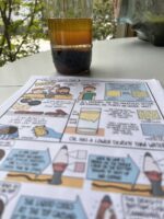 Image of the density comic for the middle school density tower lesson plan