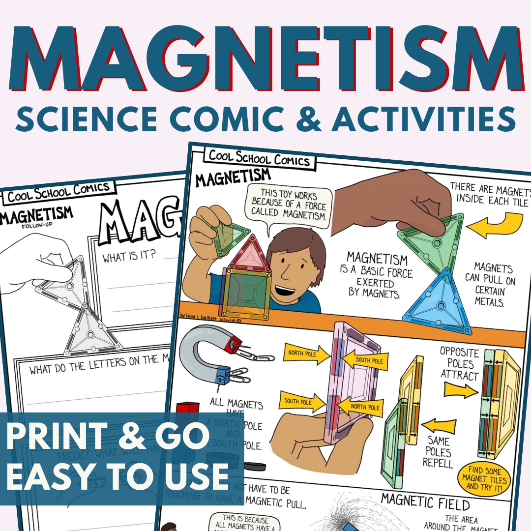 Magnetism doodle notes cool school comics