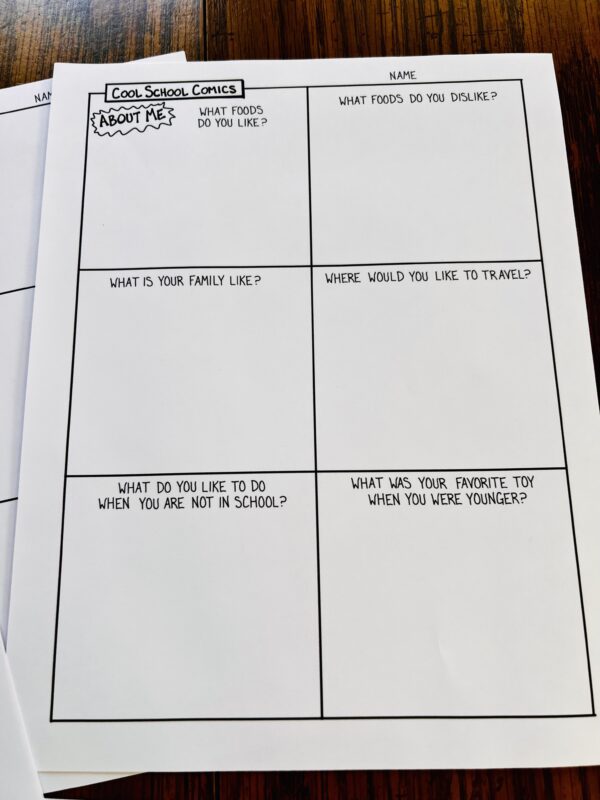 Beginning of the Year All About Me Project Template with Prompts