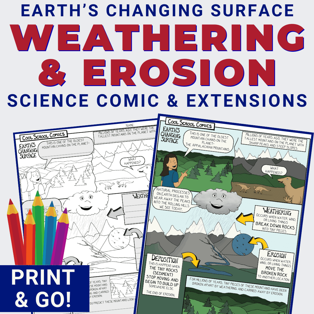 Weathering, Erosion, and Deposition Science Comic - Cool School Comics
