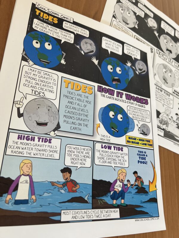 What causes tide pools- How Comics help struggling readers